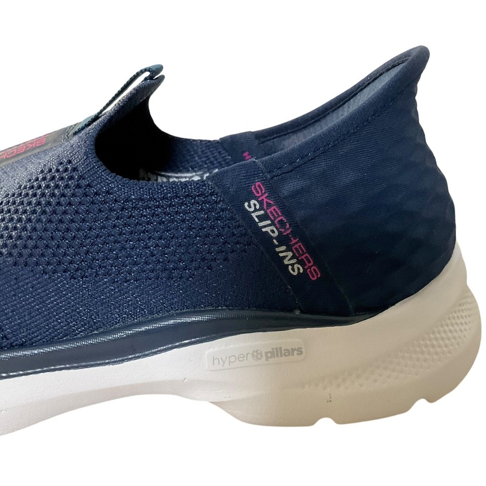 Skechers Slip-ins GoWalk 6 Fabulous View Navy Pink Hands Free Womens 6 - Picture 5 of 12